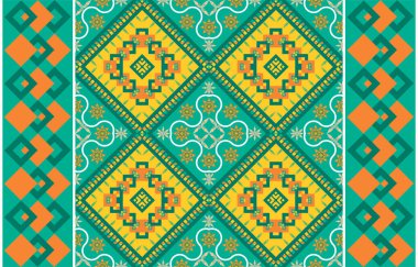 renkli geometrik desen tasarımı, arkaplan için soyut geometrik tasarım, duvar kağıdı, kumaş, halı, giysi, ambalaj, siyah ve beyaz üçgen sanatı, Vektör illüstrasyon nakış tarzı,