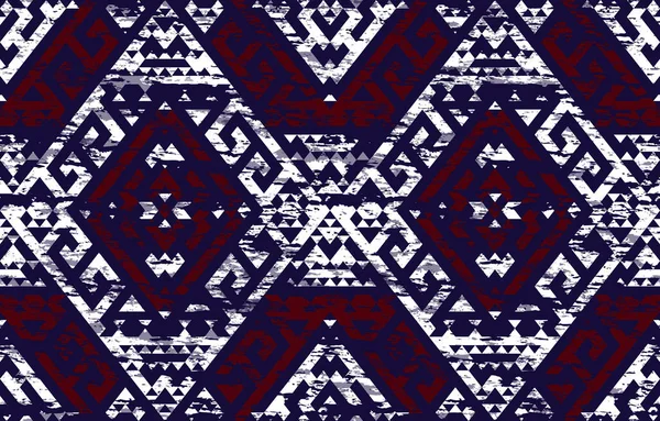 Geometrik etnik oryantal desensiz geleneksel arka plan, halı, duvar kağıdı, giysi, ambalaj, kumaş, Vektör illüstrasyonu. Nakış stili.