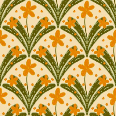 Kusursuz karalama deseni arka plan, motifler çiçek el çizimi, karalama biçimi, deniz tarağı deseni, dikişsiz çiçek deseni, baskı, ambalaj, arka plan ve el işi.