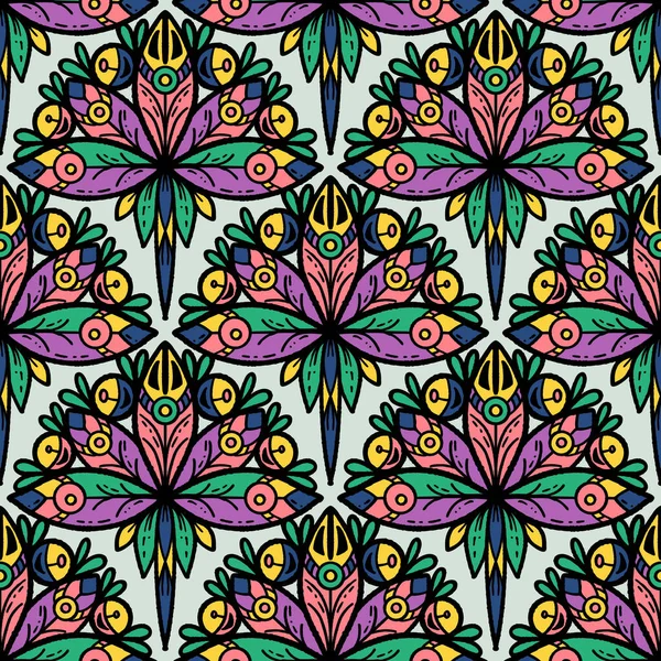 Zarif botanik, süslü çizgiler ve simetri, tekstil, duvar kâğıdı, ambalaj, kumaş ve kırtasiye tasarımı için mükemmel.