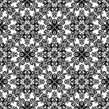 Zarif botanik, süslü çizgiler ve simetri, tekstil, duvar kâğıdı, ambalaj, kumaş ve kırtasiye tasarımı için mükemmel.