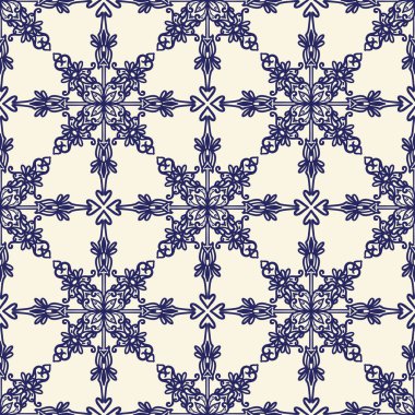 Zarif botanik, süslü çizgiler ve simetri, tekstil, duvar kâğıdı, ambalaj, kumaş ve kırtasiye tasarımı için mükemmel.