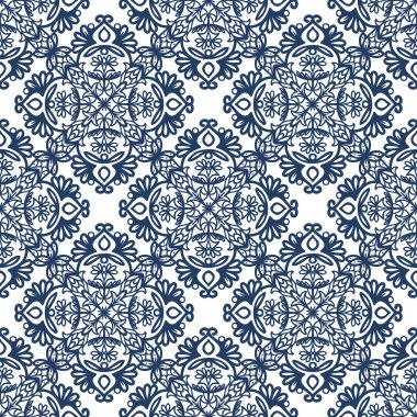 Zarif botanik, süslü çizgiler ve simetri, tekstil, duvar kâğıdı, ambalaj, kumaş ve kırtasiye tasarımı için mükemmel.