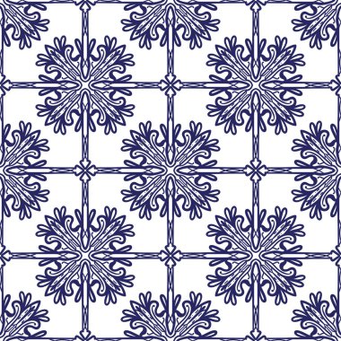 Zarif botanik, süslü çizgiler ve simetri, tekstil, duvar kâğıdı, ambalaj, kumaş ve kırtasiye tasarımı için mükemmel.