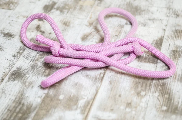 Corda sportiva per ginnastica rosa brillante — Foto Stock