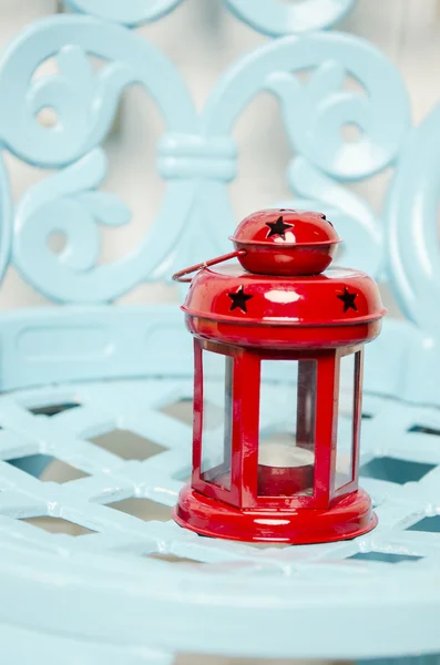 Old red christmas lamp — Stock Photo, Image