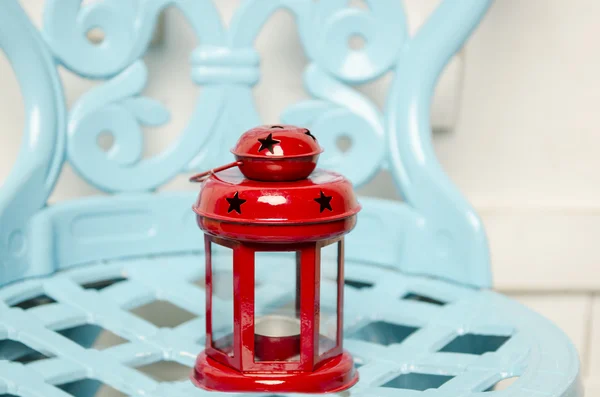 Old red christmas lamp — Stock Photo, Image