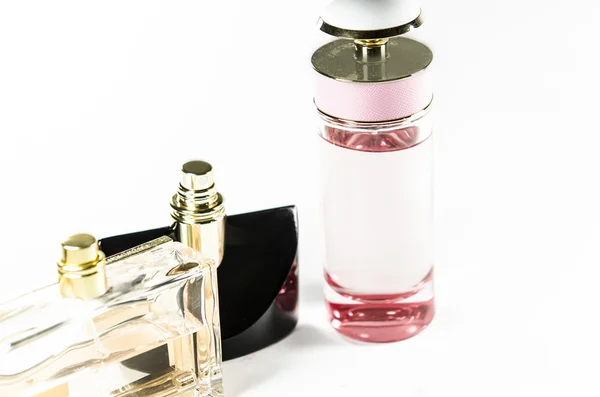 Elegant beautiful perfumes isolated on white background — Stock Photo, Image