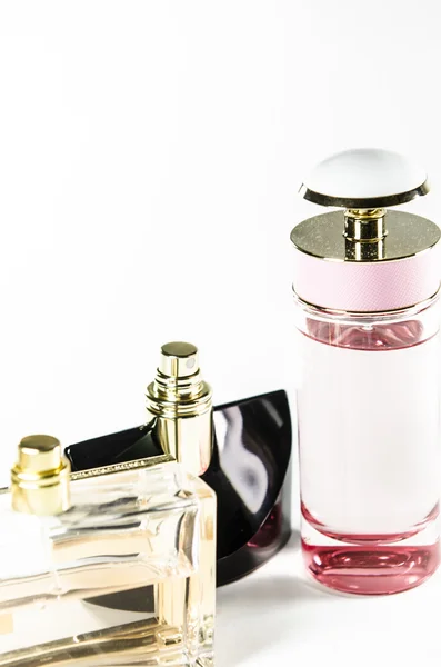 Elegant beautiful perfumes isolated on white background — Stock Photo, Image