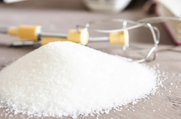 테이블에 요리 흰색 설탕 — 스톡 사진
