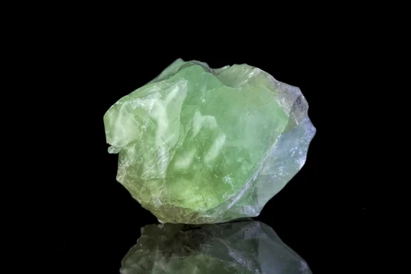 Green Calcite over black background — Stock Photo, Image