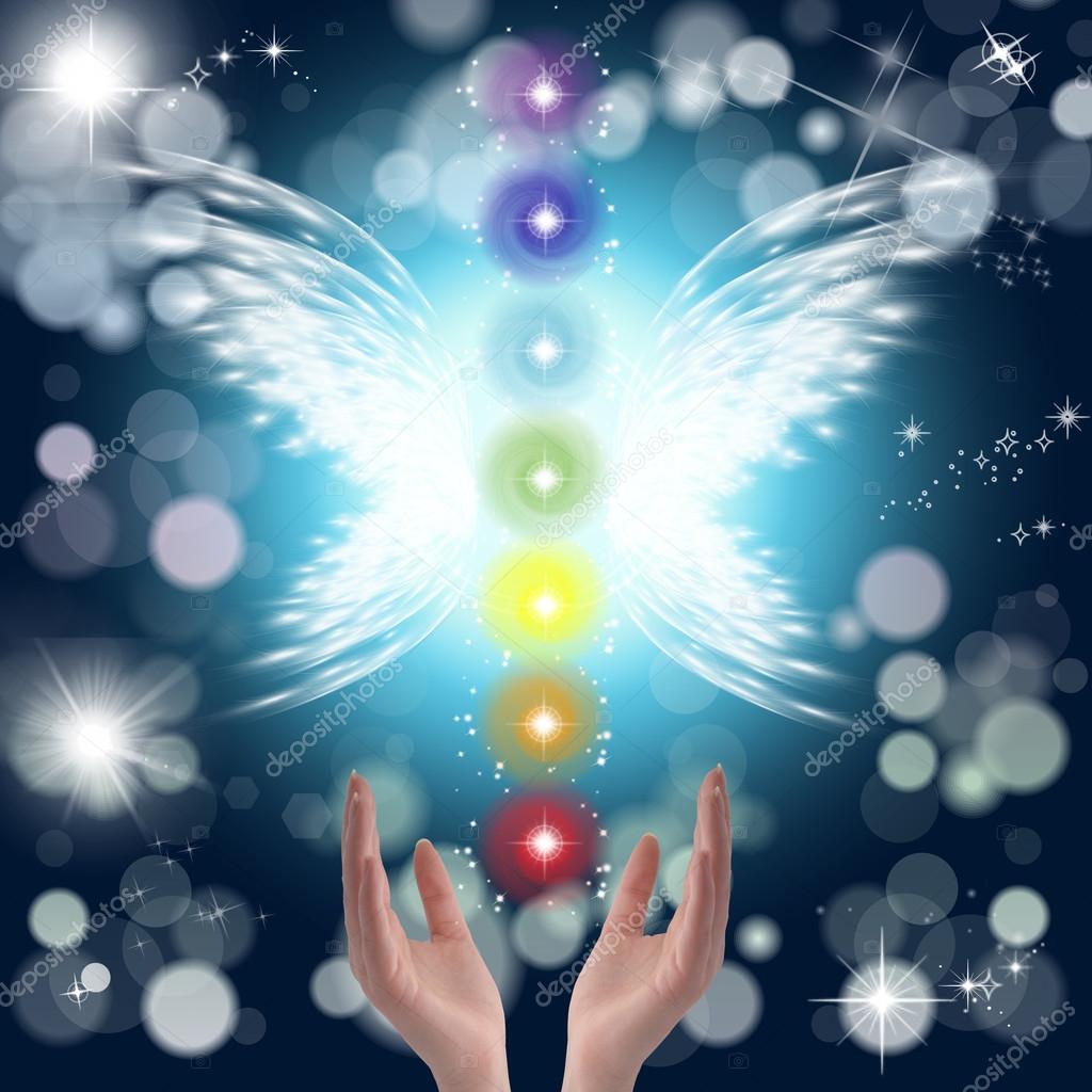 Mãos curativas e sete chakras — Foto © StellarInfinity #68263825, image size:1024x1024