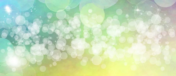 Zachte multi gekleurde bokeh sparkly website header — Stockfoto