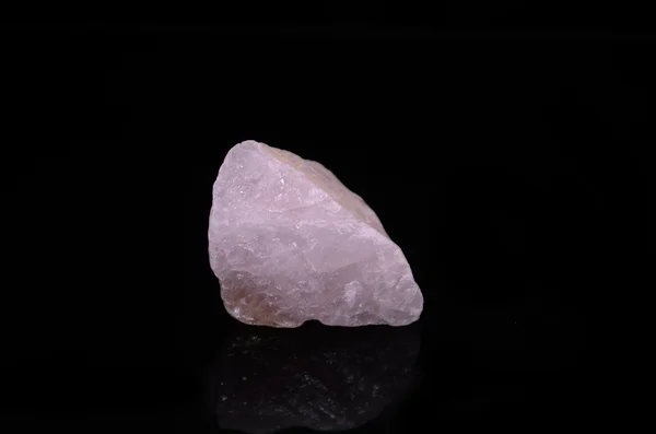 Rose Quartz on black background — Stock Photo, Image