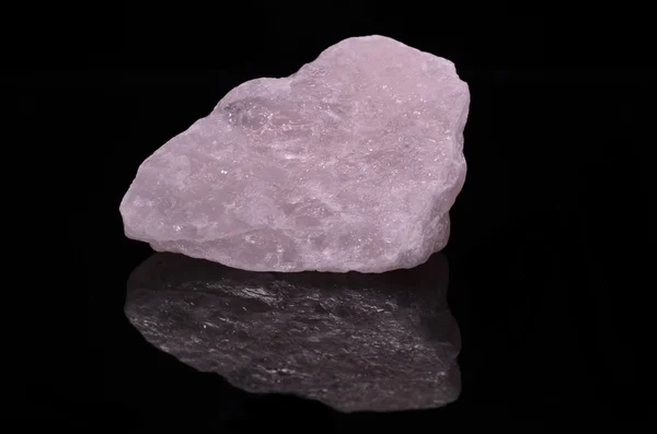 Rose Quartz on black background — Stock Photo, Image