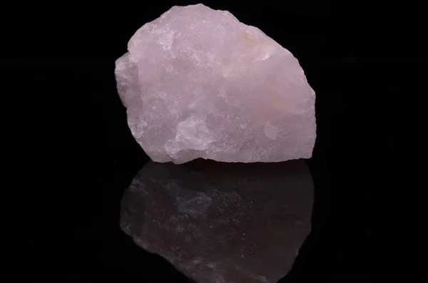 Rose Quartz on black background — Stock Photo, Image