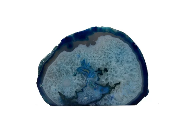 蓝玛瑙 geode — 图库照片