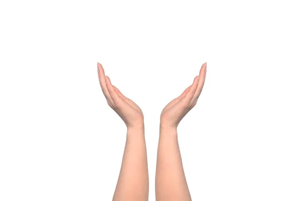 Ženská ruka izolovaných na bílém — Stock fotografie