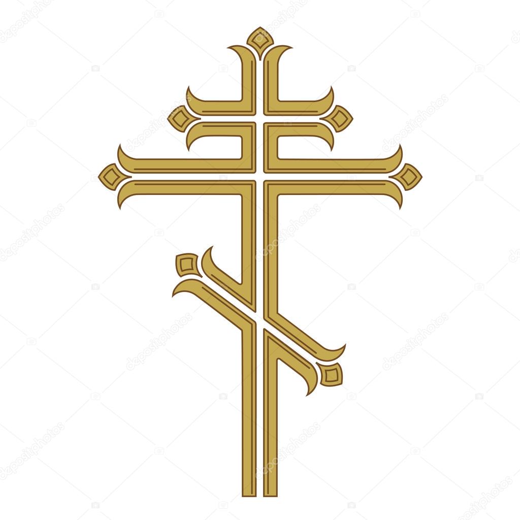 Country of Citizenship Also Variant Golden ornamental orthodox cross. Stock Vector Image by ©SvetlanaParsh  #110523448