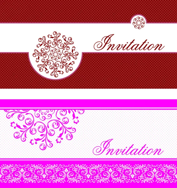 Template for banner, card, invitation. Decorative elements and background. Vector illustration. — Stock Vector