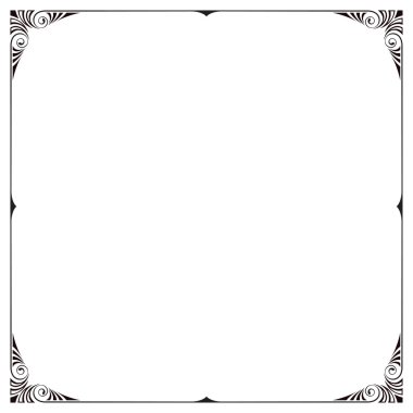 Dekoratif siyah kare çerçeve.
