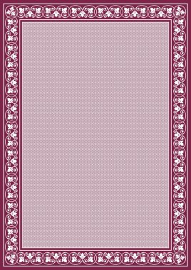 Dekoratif sertifika çerçeve ve Tanca'da kılavuz. A4 sayfa biçimi.