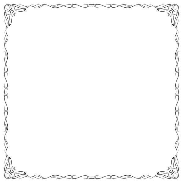 Decoratieve vierkant zwart frame. — Stockvector