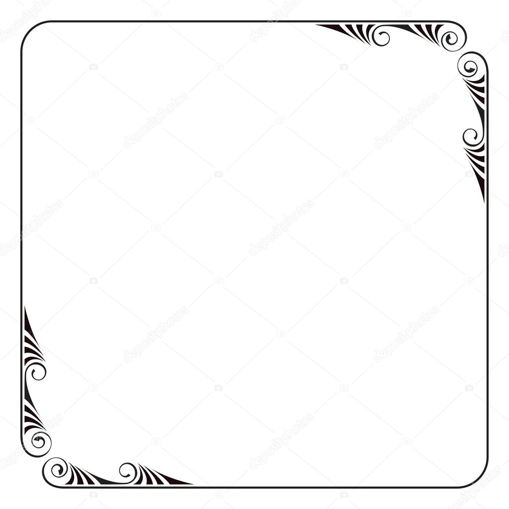 Decorative black square frame. Stock Vector by ©SvetlanaParsh 110810374