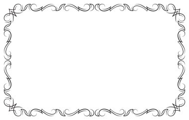 Dekoratif siyah dikdörtgen kaligrafi çerçeve. 