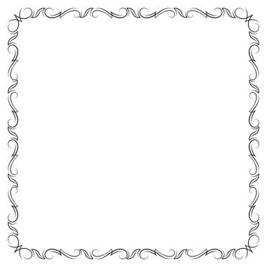 Dekoratif siyah kare kaligrafi çerçeve.