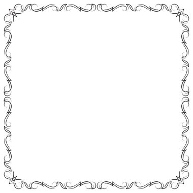 Dekoratif siyah kare kaligrafi çerçeve.