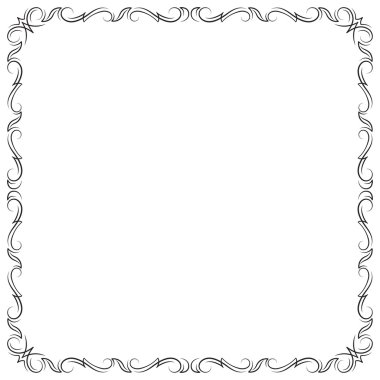 Dekoratif siyah kare kaligrafi çerçeve.