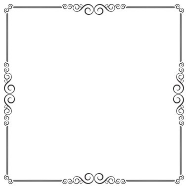 Dekoratif siyah kare çerçeve.