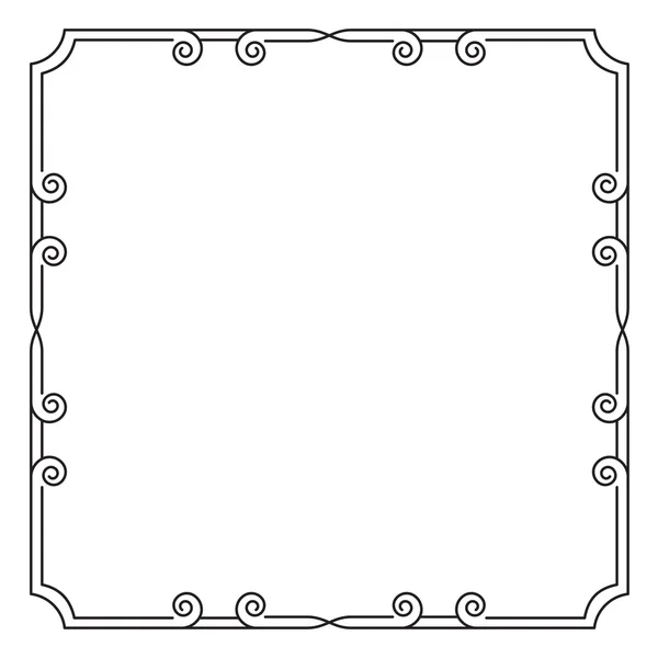 Dekorativer schwarzer quadratischer Rahmen. — Stockvektor