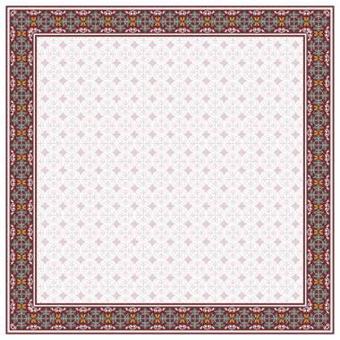 Dekoratif çerçeve, Arap tarzı. Desen fırçası dikdörtgen çerçeve için ve dolgu için örneği dahildir.