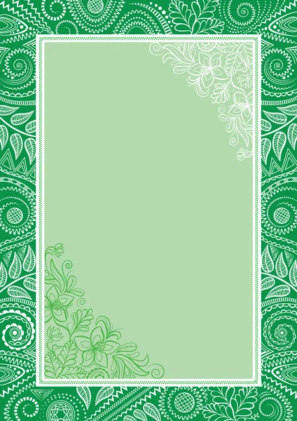 Dekoratif çerçeve, sınır, şablon için diploma, sertifika. Elle çizilmiş desen, A 4 sayfa formatı taklit. Kırpma maskeleri Eps dosyasına dahil edilir.