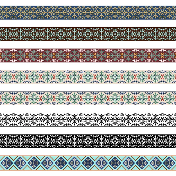 Dekoratif kenarlık, Arapça Stil kümesi. Desen fırçaları için dikdörtgen kare dahildir.