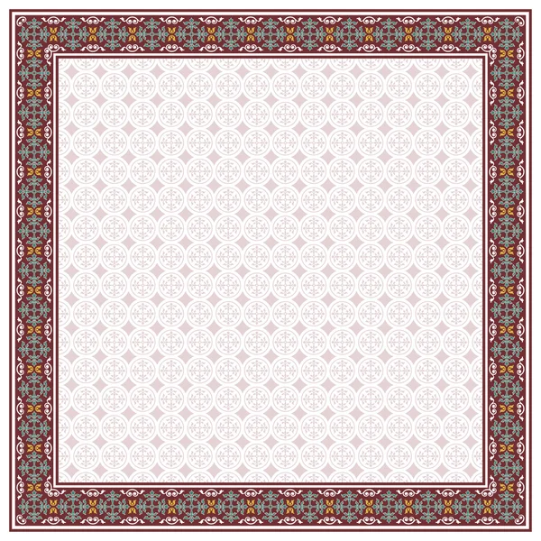 Dekoratif çerçeve, Arap tarzı. Desen fırçası dikdörtgen çerçeve için ve dolgu için örneği dahildir.