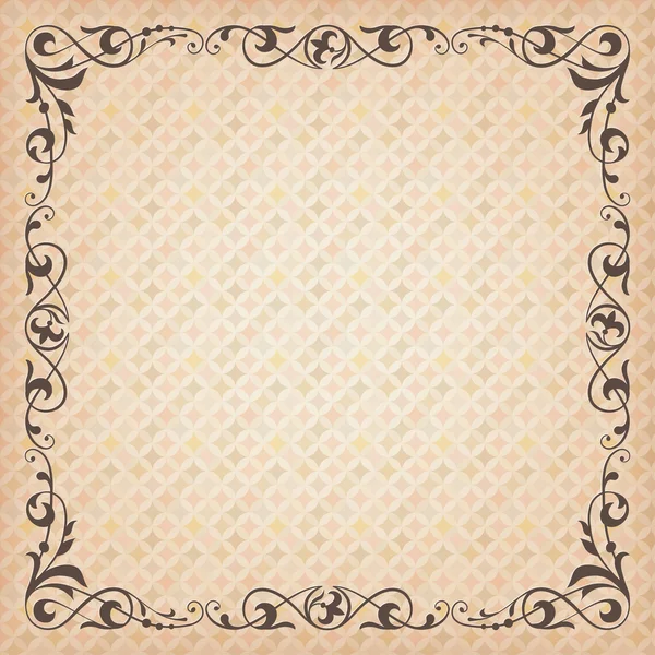 Dekoratif kare çerçeve ve arka plan, köşe, skeç.