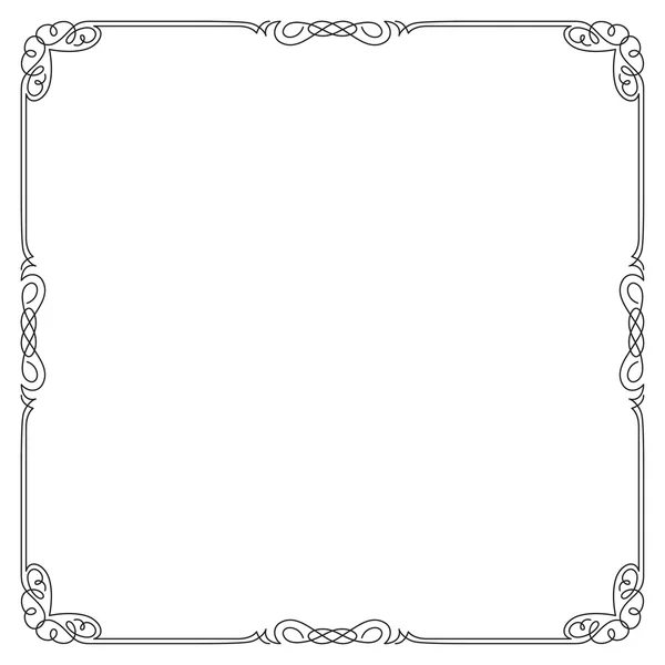 Decorative black square frame. — Stock Vector