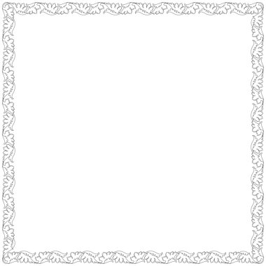 Dekoratif siyah kare çerçeve. 