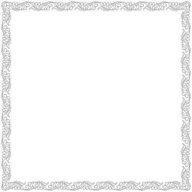 Dekoratif siyah kare çerçeve. 