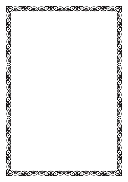 Decoratief frame, A4 pagina verhoudingen. — Stockvector