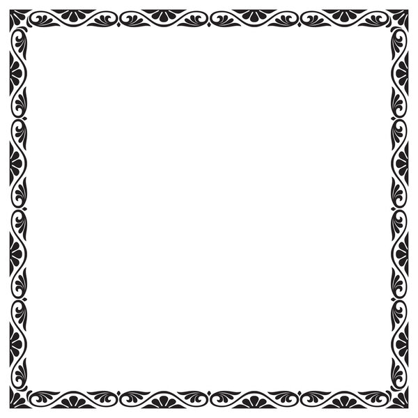 Decorative black square frame. 