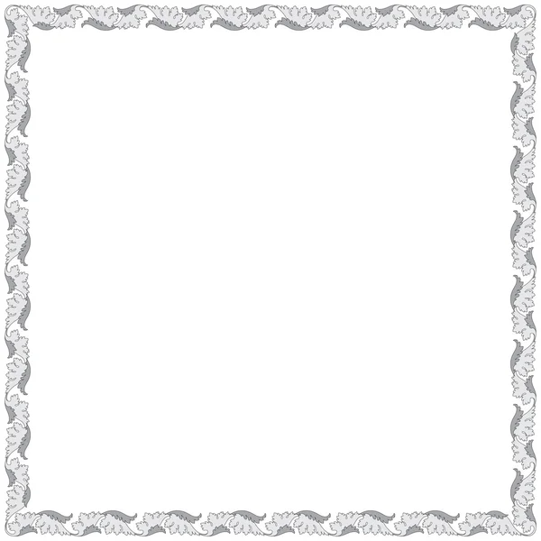 Decorative monochrome square frame. — Stock Vector