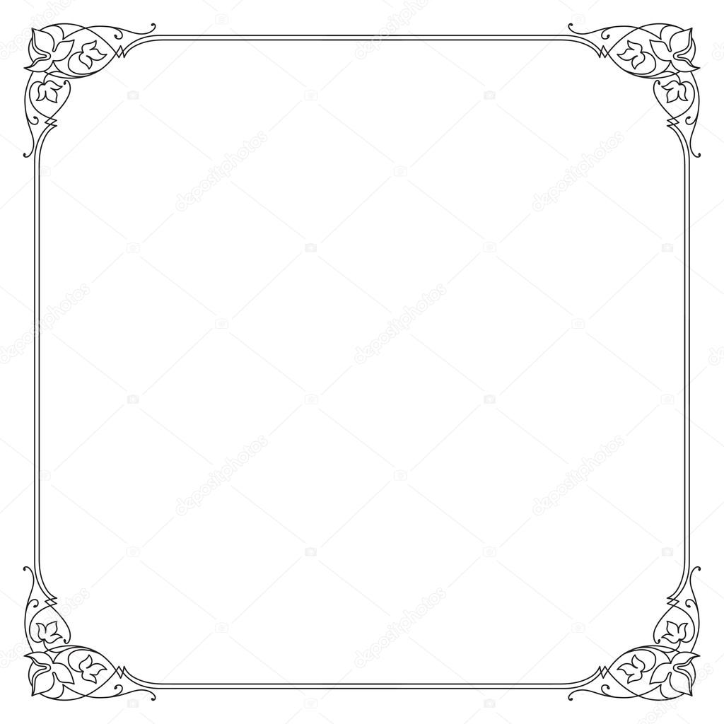 decorative black square border stock vector svetlanaparsh