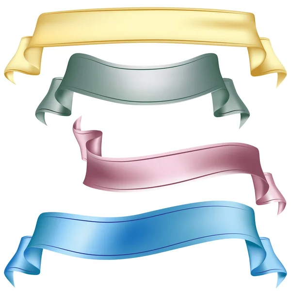 Ensemble de bannières de couleur, les mailles sont utilisées . — Image vectorielle