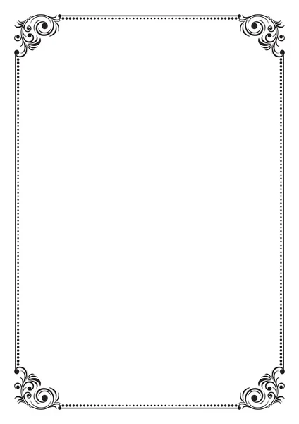 Διακοσμητικό μαύρο περίγραμμα σελίδας Α4. — Διανυσματικό Αρχείο