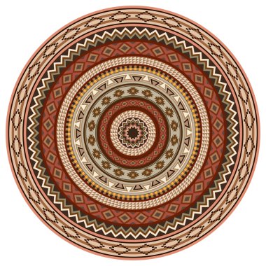 Amerikan yerlilerinin kabile desenleri kümesi. Desen fırçaları vektör dosyasına dahil edilir. 