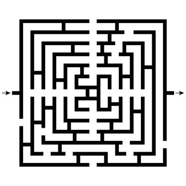 Çocuklar ve yetişkinler için labirent oyunu. 